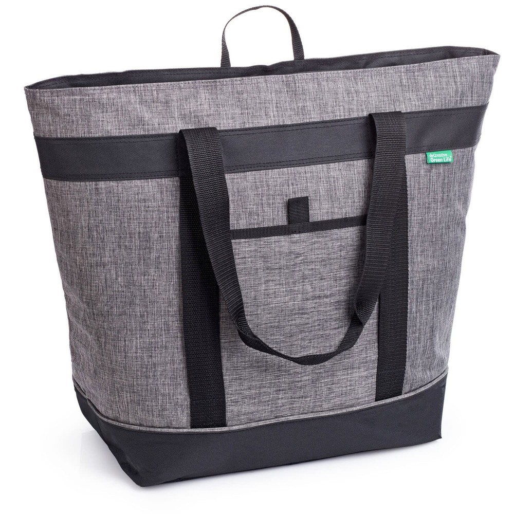 Jumbo Insulated Cooler Bag (Charcoal) with HD Thermal Insulation – , Collapsible