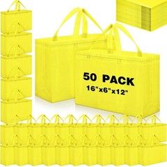 Large Reusable Grocery Shopping Tote Bags Non Woven Handles 16x6x12 Inch