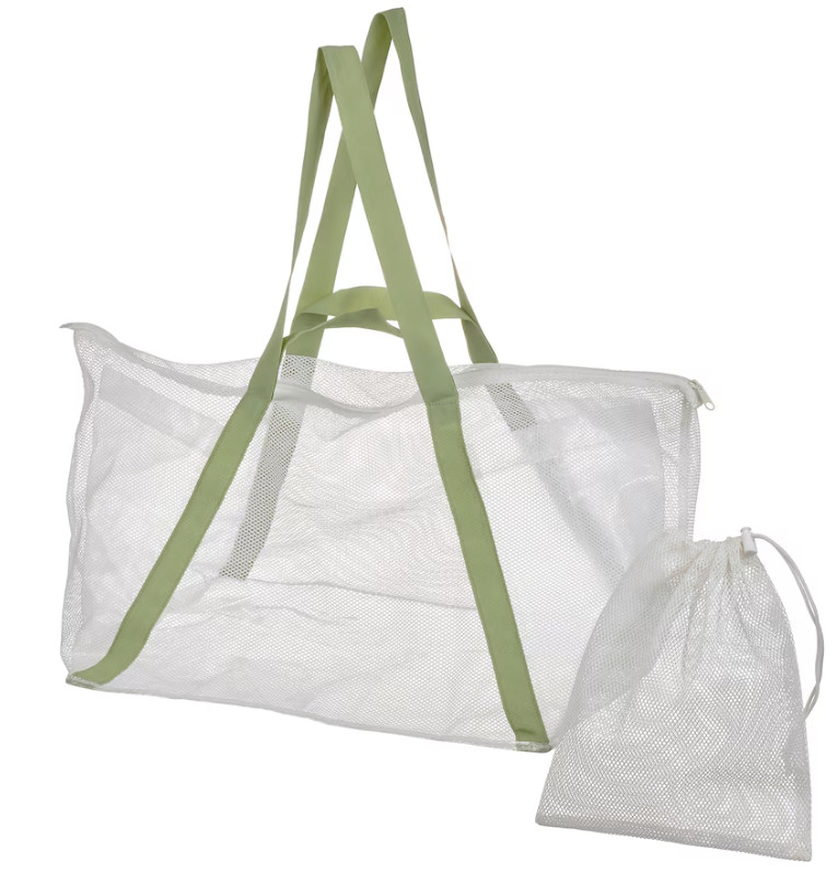 IKEA DAJLIEN Carrier Bag, 50x36x39cm/40 l / 19x14x15 inch, White Green 11 Gallon
