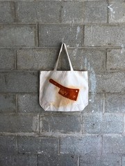 Organic Cotton Farmers Market Tote Rusty Cleavers Handmade XL 18×14.5 Rust Dyed