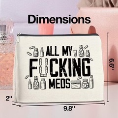 Funny Medicine Makeup Bag Gifts for Nurse Practitioner Pharmacist Patient FUR