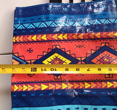 El Aztec Colorful Graphic Reusable Large Shopping Bag Tote 25 x 15 inch Colorful