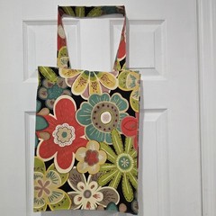 Handmade Floral Eco-Friendly Canvas Reusable Shopping Bag Medium Multicolor