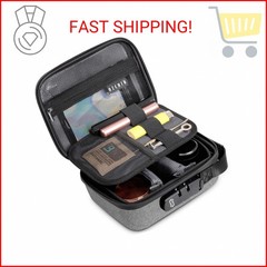 OZCHIN Smell Proof Bag with Combination Lock Odorless Carbon Lined Hard PU Stash