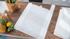 100 Pack Extra Large 36″x24″x8″ White Plastic Shopping Bags – Heavy Duty Reusabl