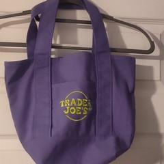 Trader Joe’s Purple Solid Reusable Tote Shopping Bag 12x6x12 in