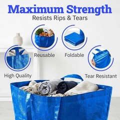 Haul-It-All Extra-Large Reusable Shopping Bag – Heavy Duty Open-Top Tote with
