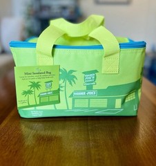 Trader Joe’s Mini Insulated Tote Bag Lime w/TJ Store scene 1.5 gallon NWT