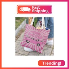 Veqzc Here Comes the Sun Tote Bag, 70s Retro Boho Sunshine Canvas Tote Bags for
