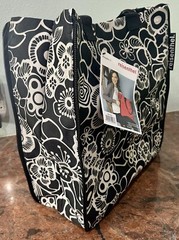 reisenthel Large Expandable ‘Shopper e3’ Tote Bag Black & White Floral, NWT