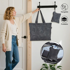 Tote Bag with a Detachable Small Bag, Foldable Reusable Grocery Bags 20L Shoppin
