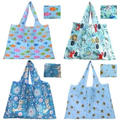 ZooviHyvi Extra Large 50lbs Foldable Reusable Shopping Bags X-Large, Blue