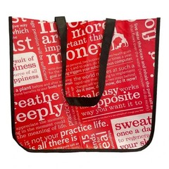 Lululemon Reusable Large Manifesto Tote Red and White Shopping Office Bag, New