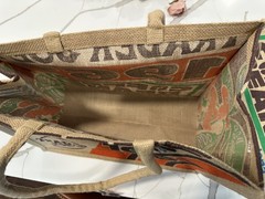 Trader Joe’s Tote Jute Bag Reusable 1967 Pasadena Anniversary Coffee Beans NWT
