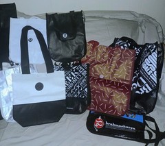 Lululemon Bag Lot of 19 Reusable Tote Small/Large Eco Friendly Sustainable Rare