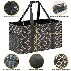 Extra Large Utility Tote Bag – Stand Up Utility Tote with Metal Wire Frame & …