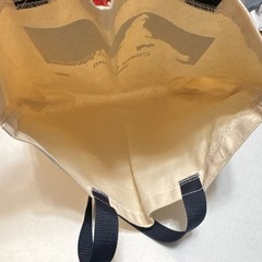 American Express Canvas Tote Foldable Beige Blue Solid Think Tomorrow Forum 2002
