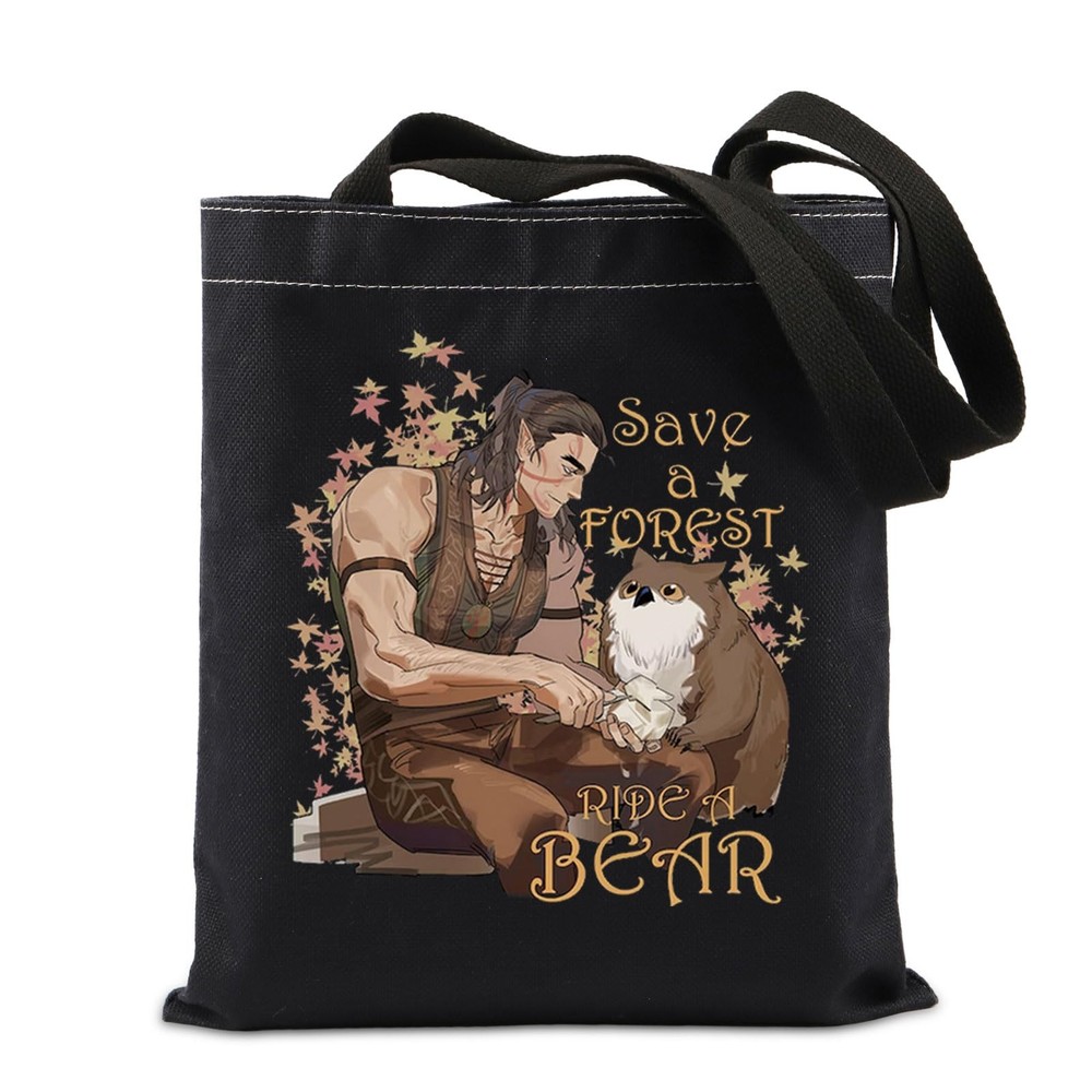 Save a Forest Ride a Bear Tote Bag Halsin Horror Game Shopping Bag Game Gamin…