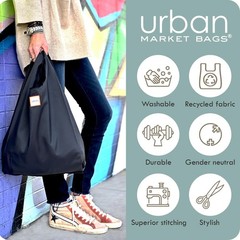 Urban Market Bags – Galaxy -6 Foldable Reusable Shopping Bags in 1 Compact Po…