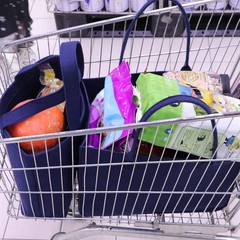 MEIANJU Felt Tote Bag, 16″x 12″x 10″ Large Reusable Bags Heavy Duty Grocery T…