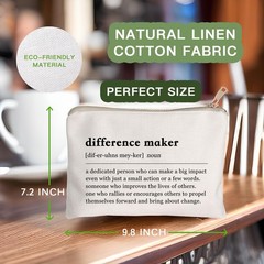 Difference Maker Makeup Bag Gift, A Thoughtful Gift for A One Size, Neutral