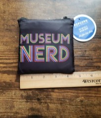 Museum Nerd Tote 20″x17″ Foldable Reusable Bag in Compact Zip Case Carries 40lbs