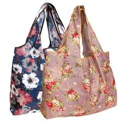 Wrapables Eco-Friendly Large Nylon Reusable Shopping Bags (Set of 2)
