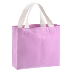 Small Canvas Tote Bag for Women, 11 x 2 x 7″ Canvas Bags, Light Purple