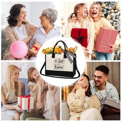 Christian Canvas Tote Bag – Bible Verse Gifts Bags Be Still and Know Bible