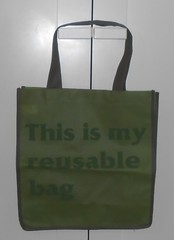 OLD NAVY OLIVE GREEN “THIS IS MY REUSABLE BAG” TOTE BAG – ONE SIZE
