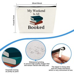 Book Lover Gifts Makeup Bag Reading 10 x 7 inches/ 25 x 17 cm, 876