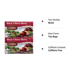 Celestial Seasonings Black Cherry Berry Tea Bags, 20 20 Count (Pack of 2)