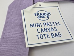 Trader Joe’s Lavender Mini Tote Bag NWT Free Shipping