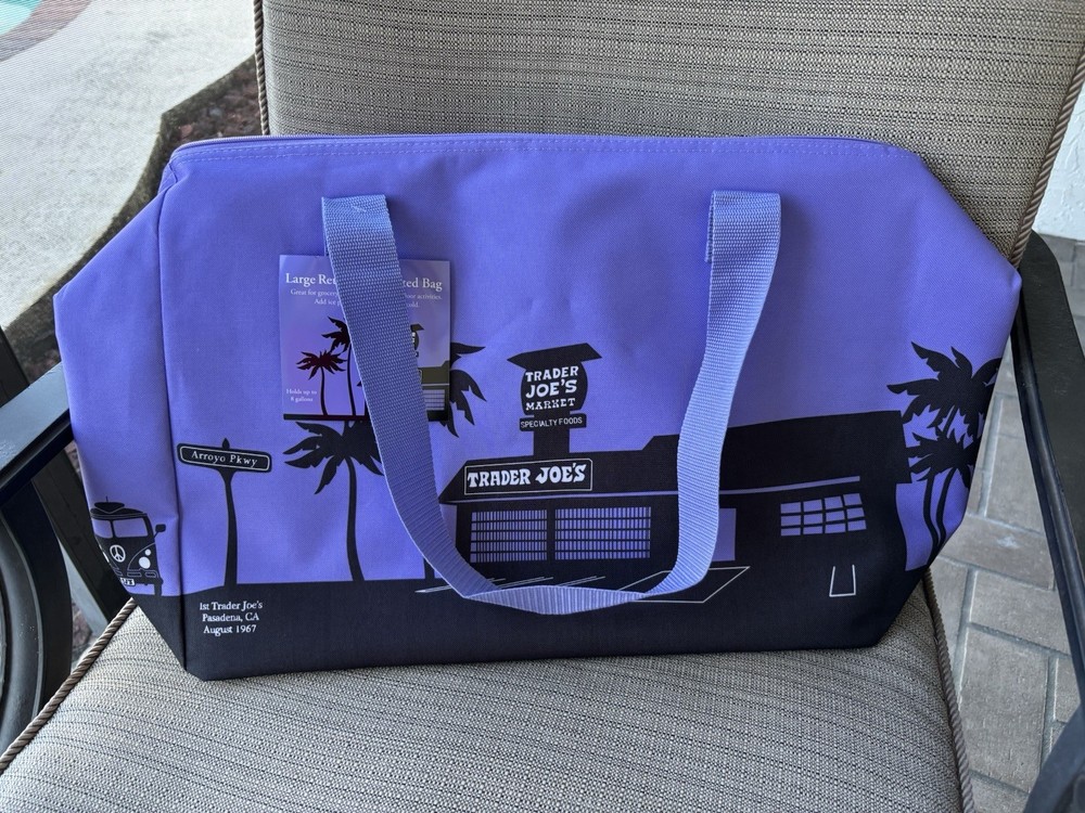 Trader Joe’s Lavender Insulated Reusable Cooler 8 Gallon NWT
