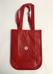 Lululemon Red Reusable Bag Snap Closure Tote