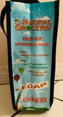 NWT Small Natural Grocers Bag Reusable Shopping Tote Heavy Duty 9” x 12”