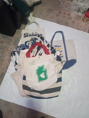 Huge Canvas Bag Tote Bag Shopping Bag Lot Nike Barnes & Noble Trader Joe’s