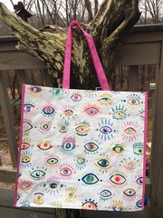 Evil Eye~Colorful Pretty Eyes~Durable Reusable Shopping Bag Tote NWT Marshalls