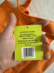 Trader Joe’s Orange Bundle Of 2 Bags Canvas Tote & Mini Insulated Cool Bags