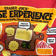 Trader Joe’s Reusable Cotton Shopper Tote Turophile Cheese Bag, Multi-Color