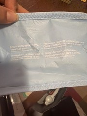 Lululemon Spring 2025 Small Shopping Tote Bag Blue Bubble Letters