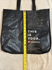 Lululemon Reusable Yoga Bag Black 15×16 Inches “this Is Yoga”