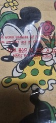 Disney Vtg Mickey Minnie Mouse Canvas Bikes Rose Love is Tote Bag Brand New Wtag