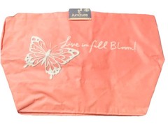 Juncture 14x16in Live In Full Bloom Reusable Inspirational Bag W/Handles.