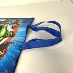 Marvel Avengers Reusable Tote Bag Blue 13 x 12 x 3 Hulk Captain America