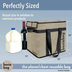 Boxiebag Reusable Grocery Bag (Single) – Durable Reusable Shopping Bag Box.
