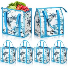 6 Pack Insulated Shopping Bags for Groceries Reusable Cooler Bags Thermal Tot…