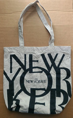 The New Yorker Canvas Black/Offwhite Tote Bag