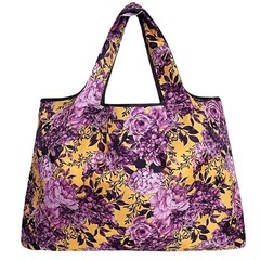 Large Lavender Bloom Reusable Tote Bag Eco-Friendly Foldable Durable Waterproof