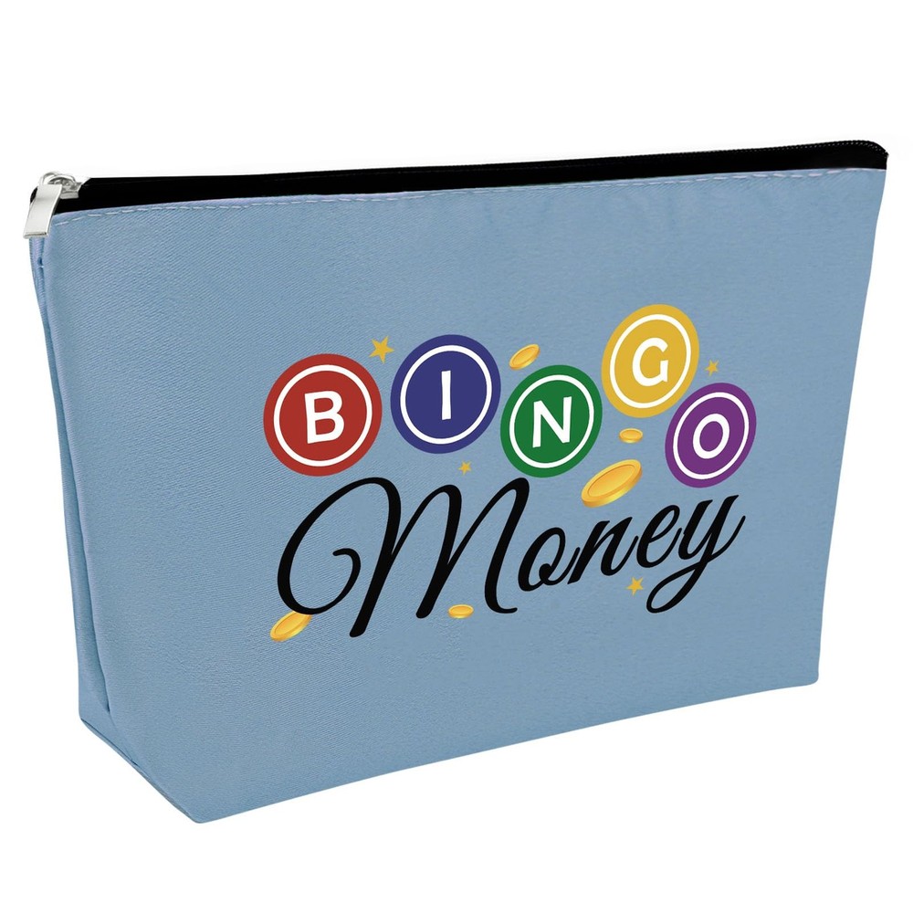 Bingo Money Makeup Bag – Casino Lovers Blue-Bingo Lover Gifts